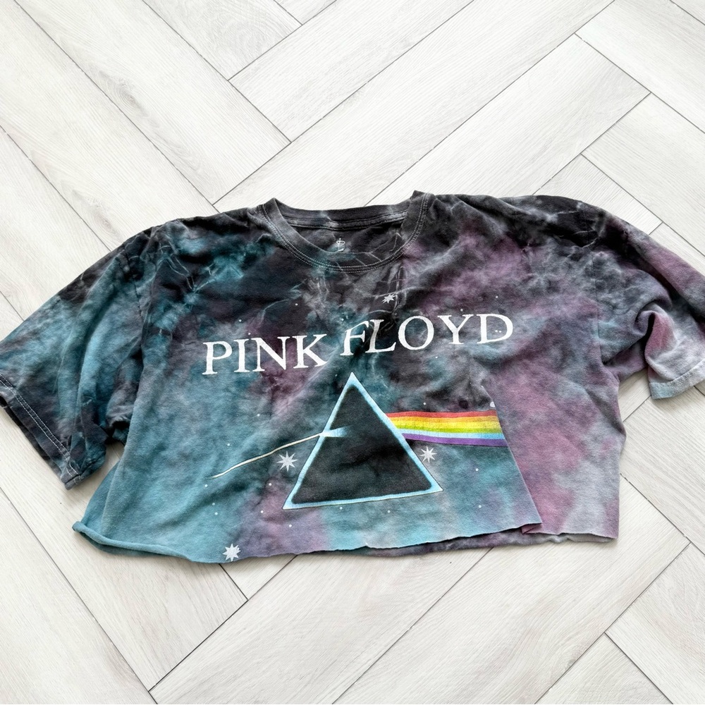 🤙🏾 Vintage Pink Floyd Women's Tie-Dye Crop Top